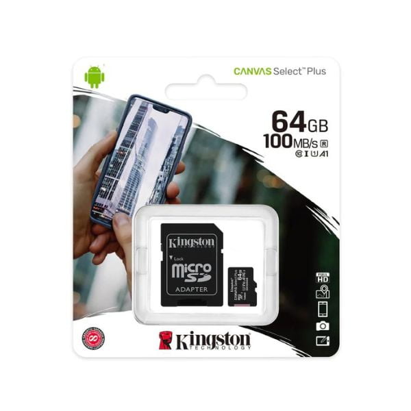 Kingston Micro SD 64GB CL10 100R C/ADAPT